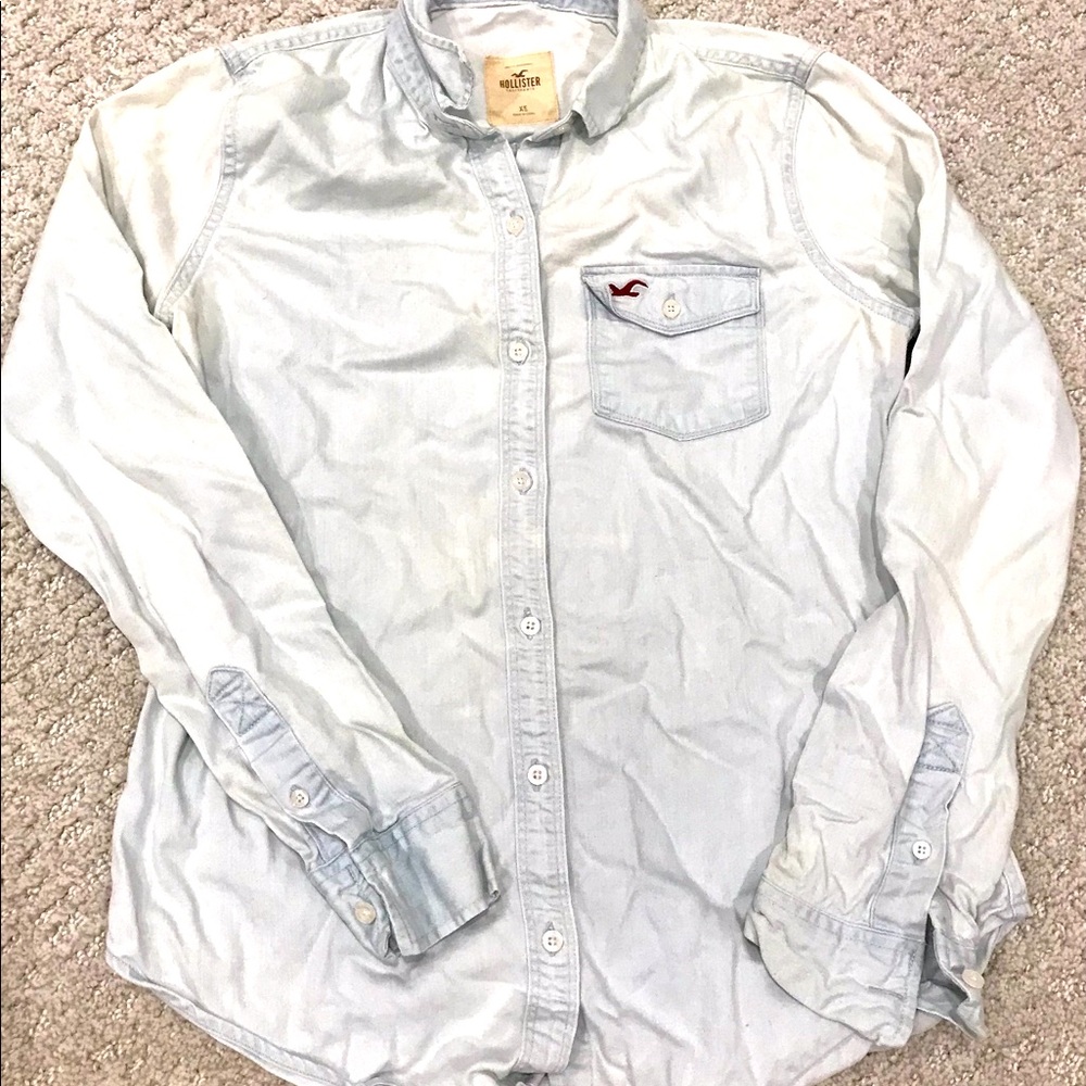 Hollister Women’s Denim Button Down Shirt XS
